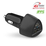 HyperGear - Speedboost 25W Usb-C Pd + 12W Usb Fast Car Charger With Pps | Black - Limolin 