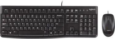 Logitech - Keyboard & Mouse Combo Wired MK120 1000dipi PC - Black - Limolin 