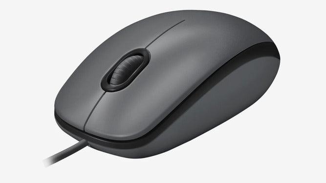 Logitech - Mouse Wired M100 Ambidextrous 3 Button with Scroll 1000dpi PC/Mac/Chrome/Linux - Black - Limolin 