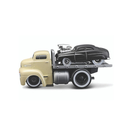 Muscle Machines - Model 05 1950 Ford COE Flatbed & 1949 Mercury Model 05 1/64 Die Cast Model Cars Toy - Limolin 