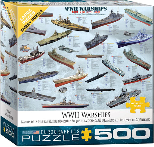 Eurographics - World War II Warships (500 pc - Large Puzzle Pieces)